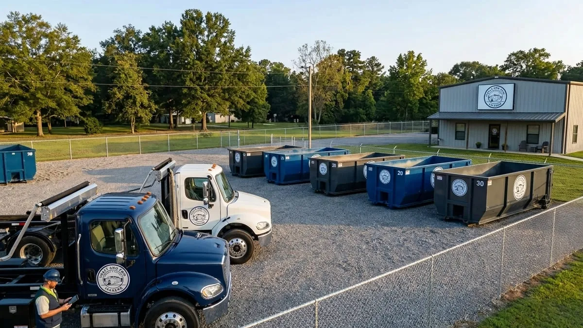 Healy and Son Dumpster Rental Jackson roll-off truck serving Jackson and the Jackson metro